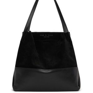 Rag and Bone Passenger Tote 2.0 Black Suede